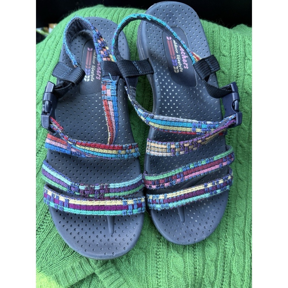 Skechers Outdoor Lifestyle Women 8 Multi Good Strappy Buckle Hiking Sandals